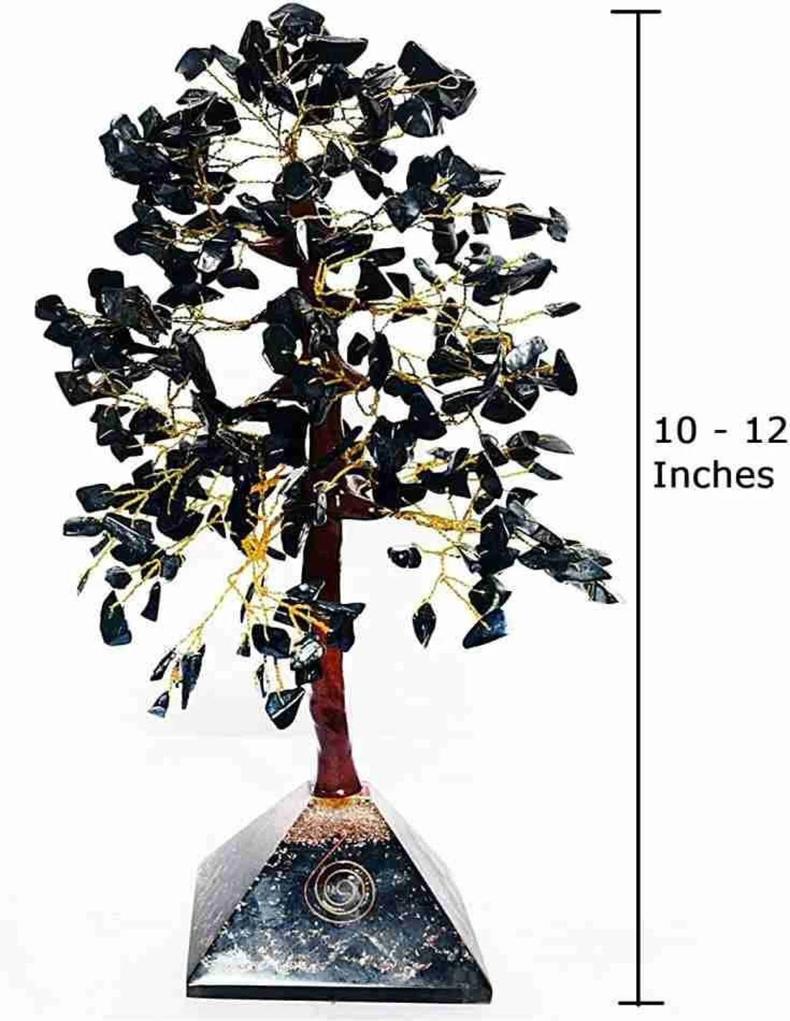 Black Tourmaline tree with Tourmaline Pyramid , Black Tourmaline for evil eye protection ,Protection gemstone , Bonsai Tree