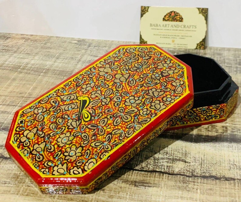 Papermache box , handmade papermache box from kashmir