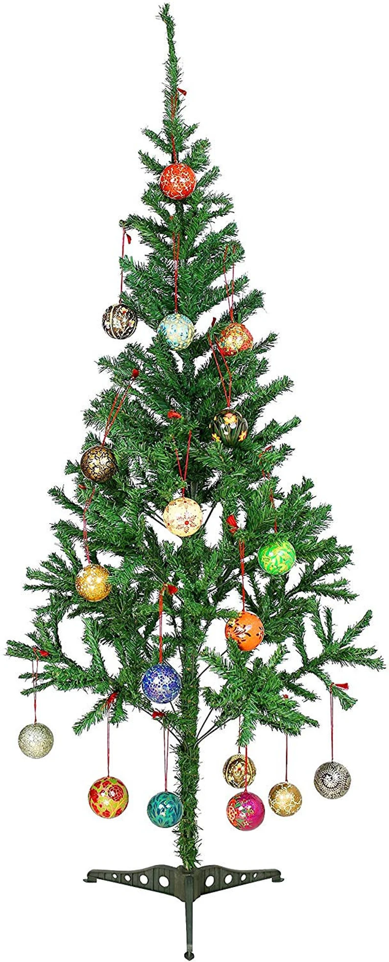 Hand painted christmas ornaments, Paper mache baubles, papier mache Christmas Ornaments, Hanging Christmas bauble, hanging Christmas bauble, Set of 6