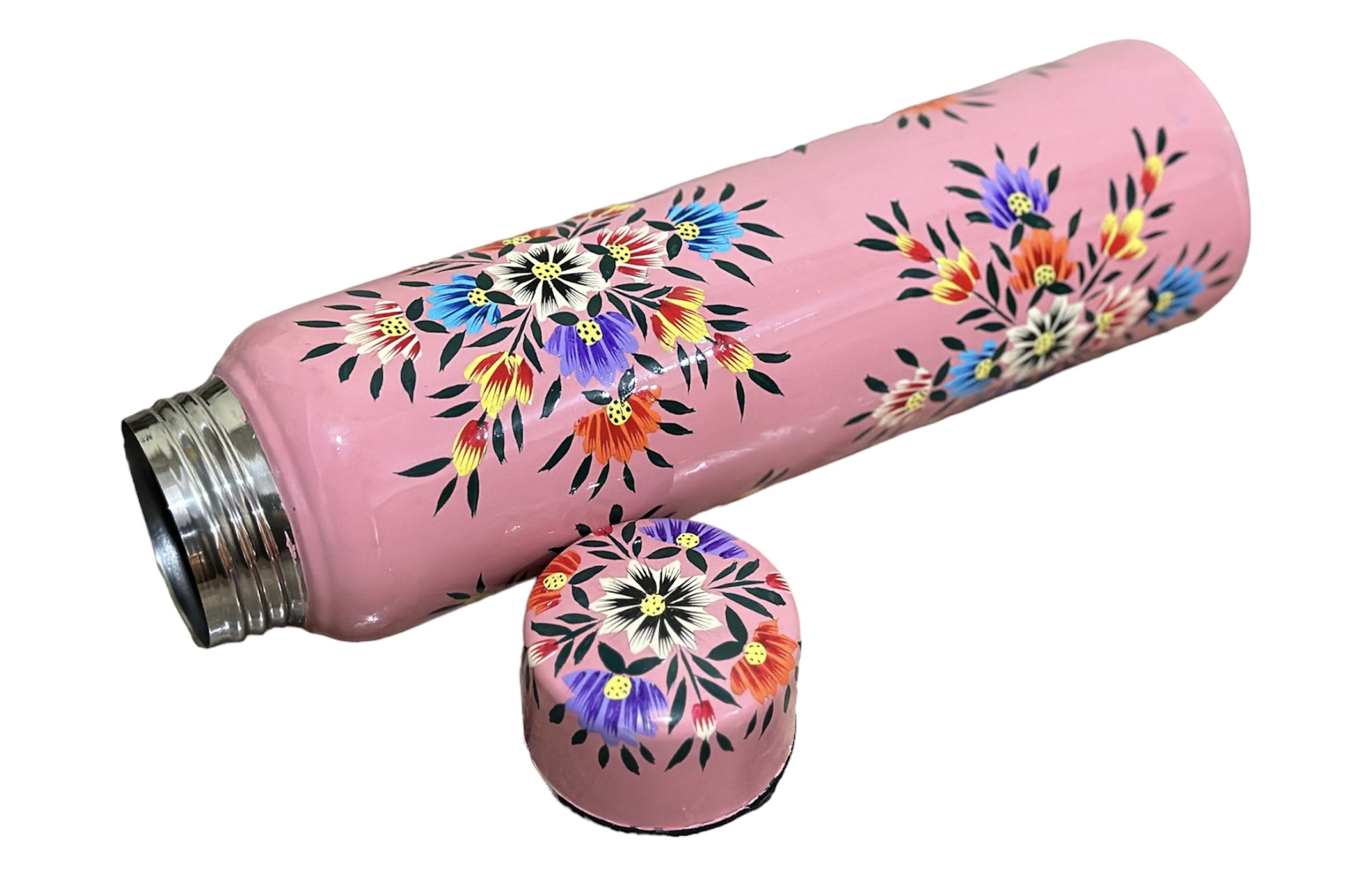 Hand painted Water Bottles, Stainless steel water bottle hand painted with lead free colors, hand painted thermos flask, boho picnic bottles