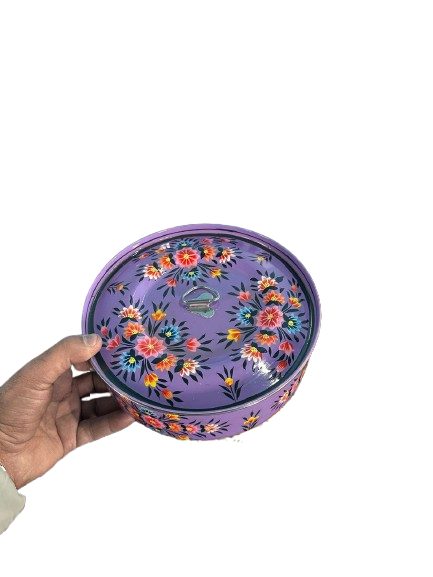 Indian Masala Box, Hand painted spice tin ,Spice box, Kashmiri Enamelware, Hand Painted masala box, Indian masala dabba, steel canisters