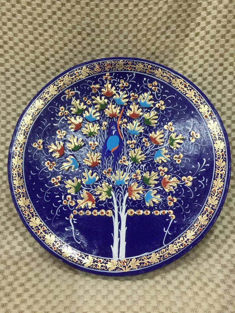 Paper Mache Wall Plate , Hand Pianted Wall Plates for Dectoration from Kashmir