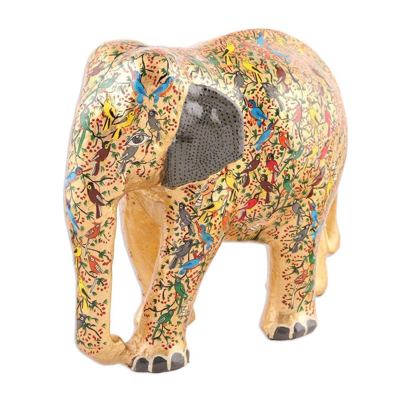 Paper mache sculpture, paper mache christmas decoration, handmade elephant, hand painted elephant statue,handmade sculpture,Indian elephant