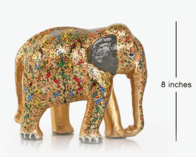 Paper mache sculpture, paper mache christmas decoration, handmade elephant, hand painted elephant statue,handmade sculpture,Indian elephant