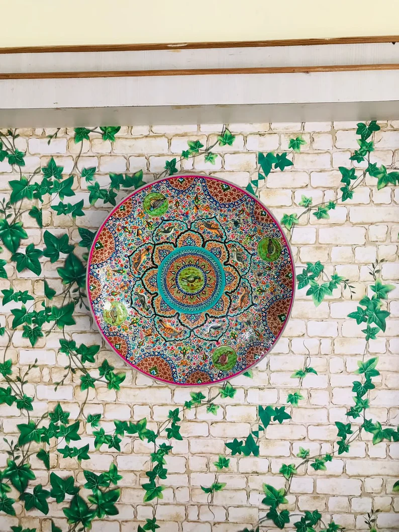 Wall hanging decors,Mandala painting,mandala tapestry,Handmade Wall Hangings,Vintage wall plate,mandala wall art,paper mache wall hanging